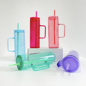 UU. Almacén al por mayor sublimación en blanco 20oz Jelly Glass <span class=keywords><strong>Camper</strong></span> Taza con tapa de PP de color para transferencia de recubrimiento térmico - Product Image 5