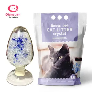 Kotoran kucing kristal premium silika lavender beraroma kualitas tinggi silika gel scoopfree pengganti kotoran kucing kristal