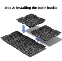X120 modulaire en plastique noir jardinière toit jardin vert système de plateau de toit pour légumes et fleurs