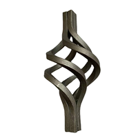 Panneau de clôture en fer forgé décoratif en forme de cage à oiseaux, accessoires écologiques, durables, gris, treillis
