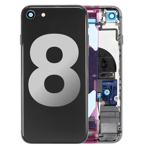 Cubierta trasera de la batería del teléfono móvil Teclas laterales Vibrador Altavoz Botón de volumen de alimentación Cable flexible Bandeja de tarjeta para iPhone 8 - Product Image 1