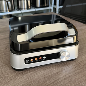 Gaufrier carré numérique 1600W les mieux notés Machine à gaufres électrique noire Vente en gros Gaufrier <span class=keywords><strong>belge</strong></span> néerlandais français - Product Image 5