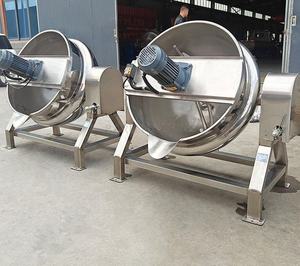 Gas Glycerin pemanas minyak listrik Manual dimiringkan mikser memasak uap ganda jaket ketel dengan pengaduk - Product Image 1