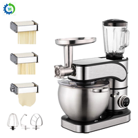 Promotion : Batteur sur socle 6-en-1 2000W 10L, moteur en acier inoxydable, entièrement automatique, pour mélanger la pâte et le lait, usage domestique/commercial, 220V-50Hz