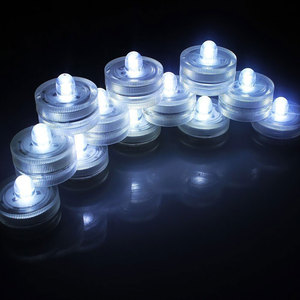Photophore <span class=keywords><strong>submersible</strong></span> étanche CR2032 alimenté par batterie blanc froid <span class=keywords><strong>LED</strong></span> bougies submersibles pour événements centres de table de mariage - Product Image 2