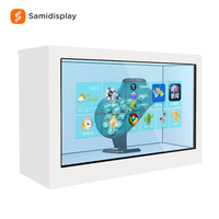 Vitrina LCD Transparente con Pantalla Táctil Holográfica 3D de 75 86 Pulgadas para Uso en Exposiciones