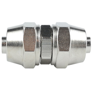 Acoplamiento Neumático de Conexión Rápida, Recubierto de Cobre y Níquel, PU4 6 8 10 12 14 16mm, Reductor Recto Hembra - Product Image 2