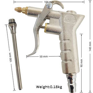Pistolet à air comprimé NPN989 pour le nettoyage des poussières, pistolet à air comprimé en alliage de zinc, vente chaude - Product Image 6