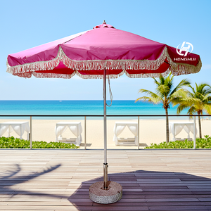 Parasols de jardin en aluminium pour café en plein air, parasols de plage, parasols de piscine d'hôtel, parasols de bord de mer, parasols en forme de coquille Saint-Jacques - Product Image 3