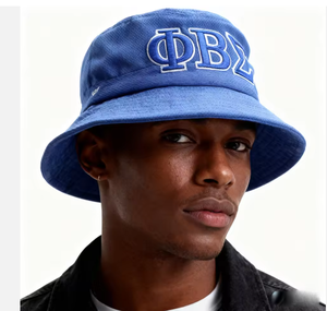 Chapeau Bob en Maille Grande Taille 62CM Phi Beta Sigma pour Hommes, Chapeau de Pêcheur Brodé 3D pour Sororité et Fraternité - Product Image 2