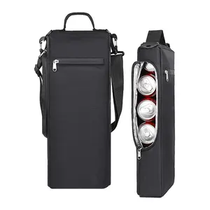 Isolierter 6-Dosen-Rohrkühler Kunden spezifische 7er-Pack Bier hülle für Golf taschen Auslaufs icherer Getränkekühler-Schulter tasche