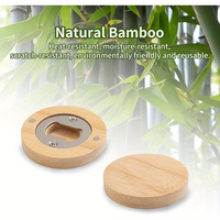 Sous-verres en bois de hêtre avec ouvre-bouteille, lot de 6, autocollants pour réfrigérateur, ouvre-bouteilles, sous-verres