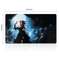 Tapis de souris gaming RGB 2 mm de haute qualité, imprimé HD personnalisé, 14x24, pour jeux de société et cartes, avec bords transparents et coutures, confortable