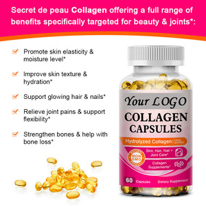 Özel etiket OEM 120 adet cilt parlatma ve eklem ve saç ve çivi sağlık bağışıklık desteği beslenme kollajen kapsül - Product Image 3