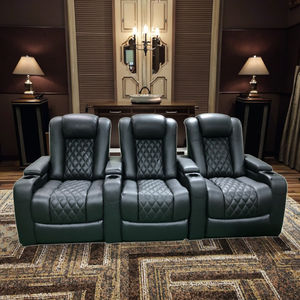 أعلى الحبوب الجلود كرسي كهربائي السينما مع أثاث المسرح المنزلي مع تخزين طاولة لكراسي غرفة السينما - Product Image 6