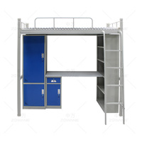 Dortoir fer acier chambre table d'étude bureau escalier stockage métal filles bureau adolescents enfants garçons lit superposé avec armoire