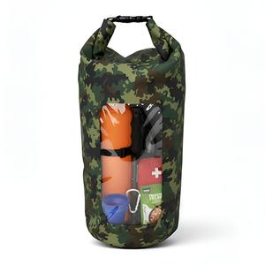 Sac étanche en PVC à enroulement pour kayak, escalade, plage et voyage, avec fenêtre de visualisation transparente et capacité de 15L, vente en gros - Product Image 1