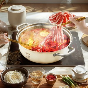 Olla para Sopa Midea de 4.1L-6L, Compatible con Inducción, de Acero Inoxidable, con Tapa, Esencial para la Cocina del Hogar - Product Image 3