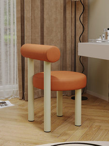 <span class=keywords><strong>Chaise</strong></span> de <span class=keywords><strong>coiffeuse</strong></span> nordique moderne, tabouret de chambre à coucher en tissu technologique simple avec dossier, <span class=keywords><strong>chaise</strong></span> de maquillage, <span class=keywords><strong>chaise</strong></span> de lecture de luxe léger - Product Image 3
