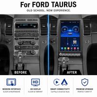 Radio para Auto con Pantalla Vertical Tesla de 12.8 Pulgadas para Ford Taurus (2010-2019), con Unidad Principal Inalámbrica Multimedia Android Auto y CarPlay 4G