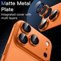 Protecteur d'objectif d'appareil photo pour iPhone 17 Pro Max, Orange, 1 pièce