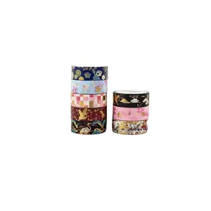 Factory hot new product hot stamping washi paper Chinese style crane pattern printing design and washi tape