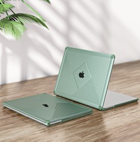Slim Folio Style TPU Couche Intérieure Souple Anti Impact Apple Mac Book M3 Pro 14 ''Couverture pour Ordinateur Portable avec Doublure Tampon Ribs
