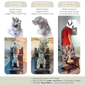 Scale/Rampa <span class=keywords><strong>per</strong></span> Animali Domestici in Legno - 3-in-1 Pieghevole <span class=keywords><strong>per</strong></span> Letti e <span class=keywords><strong>Auto</strong></span> - Portatile <span class=keywords><strong>per</strong></span> Cani - Ideale <span class=keywords><strong>per</strong></span> Animali di Piccola Taglia e Anziani - Product Image 6