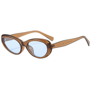 Nouvelles Lunettes de Soleil Ovales UV400 Monture Complète INS Unisexe Rétro Tendance Transfrontalière Mode Urbaine Protection Solaire - Product Image 6