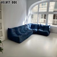 Ensemble de canapés inclinables Canapé compressé Canapé en micro-suède Ligne Roset Design original Restauré Économisez sur les frais de livraison Haute qualité