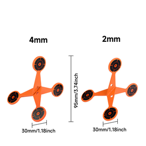 Objetivo Rodante de Alta Visibilidad Naranja de 4 Lados, 2mm/4mm Opcional, Accesorios para Práctica de Tiro con Tirachinas - Product Image 5