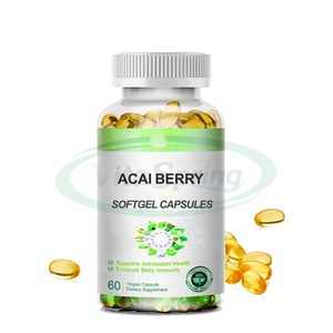 ASAP OEM Natural Acai Berry Softgel Cápsulas Vitaminas Suplemento de belleza Acai Berry Softgel - Product Image 1