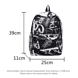 Sac à dos décontracté grande capacité de voyage en plein air imprimé partout Sac à dos collège <span class=keywords><strong>lycée</strong></span> Sacs d'école pour garçons - Product Image 4