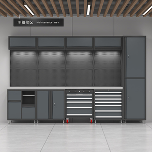 Workshop & Garage Steel <b>Tool</b> Cabinet | Large Combined Workbench | Industrial Metal Storage Furniture - Product Image 1