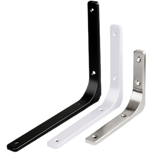 Support d'étagère en acier inoxydable à angle droit, fixation murale, supports triangulaires robustes pour étagères en bois massif - Product Image 2