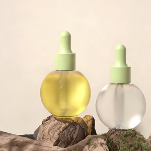 Pot en verre ambré de 100 <span class=keywords><strong>ml</strong></span> avec couvercle en bambou et bouteille en verre sérigraphiée pour lotion et lait corporel - Product Image 4
