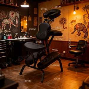 Fabrikdirektverkauf Günstiger Hochwertiger Multifunktionaler Klappbarer Tattoo-Stuhl Gesundheitspflege-Stuhl Massagestuhl - Product Image 3