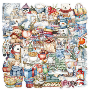 2026 Nuevo Paquete de 50 <span class=keywords><strong>Pegatinas</strong></span> Transparentes de Navidad <span class=keywords><strong>Xmax</strong></span> - Product Image 1