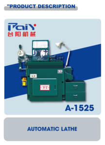 Taiyang A-1525โมเดลน้ำหนักเบาแบบหมุนรอบแกนหมุนเดี่ยวเครื่องกลึงอัตโนมัติพร้อมแท่นเครื่องมือเดินทางแกน x 180มม. 5ชิ้น - Product Image 2