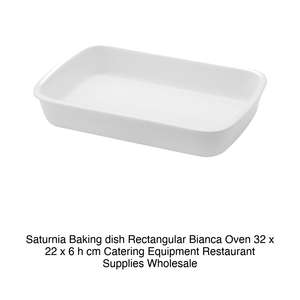 จานอบทรงสี่เหลี่ยมซาตูร์เนียสีขาว 32 × 22 × 6 ซม. - Product Image 2