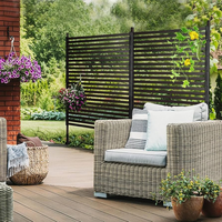 Panneau d'écran extérieur en aluminium thermolaqué pour la décoration de clôture de patio et solution d'intimité extérieure résidentielle