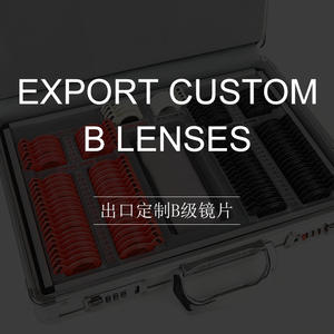 Étui à lentilles d'optométrie en plastique Sl158 avec anneaux rétractables pour test d'acuité visuelle, diamètre de 26 mm, rouge et noir - Product Image 4