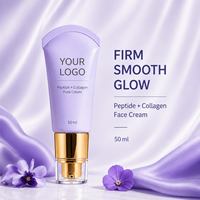Crème Visage Végane au Collagène et Peptides 50ml – Soin Hydratation Profonde, Douceur, Confort, Lissage, Éclat Soyeux, Fermeté – OEM