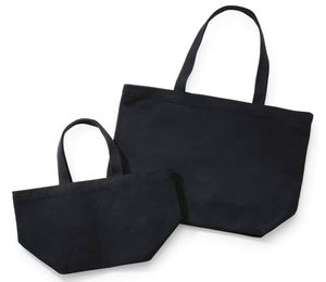 Sac fourre-tout en coton biologique format A4 avec logo personnalisé, poche et bandoulière, motif lettres sur toile, sac de shopping - Product Image 2