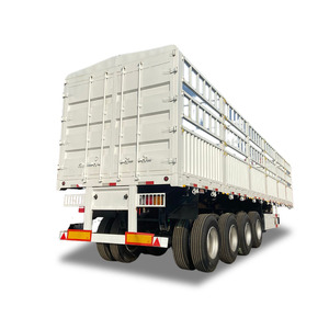 Semirremolque <span class=keywords><strong>Agrícola</strong></span> de Pared Alta al Mejor Precio para el Transporte de Animales y Vegetales con Reja - Product Image 5