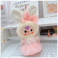 Vêtements de poupée uniquement - Série Mini Lapin Baby Three, boîte mystère, tenues de poupée, robes à nœud papillon, ensembles de pantalons à bretelles et accessoires