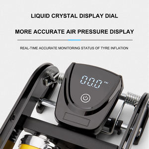 Cxwxc ปั๊มจักรยานแบบพกพาปั๊มเท้าเหยียบพื้นปั๊มลมจักรยานมินิปั๊มเท้าพร้อมมาตร<span class=keywords><strong>วัด</strong></span>แสดงผลคริสตัลเหลว - Product Image 4