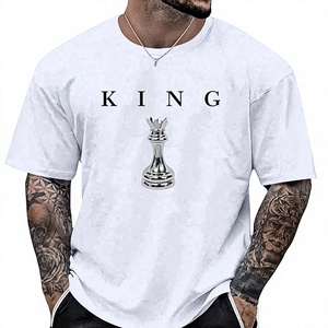 T-shirt pour homme à coupe ample et épaules tombantes, imprimé graphique personnalisé, qualité supérieure, 100% coton épais 240 GSM, directement de l'usine - Product Image 4