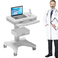 Chariot médical dentaire oral à 4 roues en plastique ABS moderne + alliage d'aluminium aéronautique à prix compétitif pour