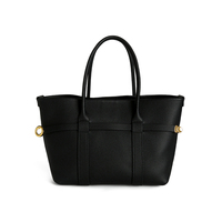 Sac fourre-tout quotidien avec fermoir en T doré, grand sac de shopping en toile et cuir, vente en gros